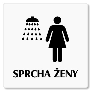 Sprcha ženy, 148x148mm, bílá, Nevada